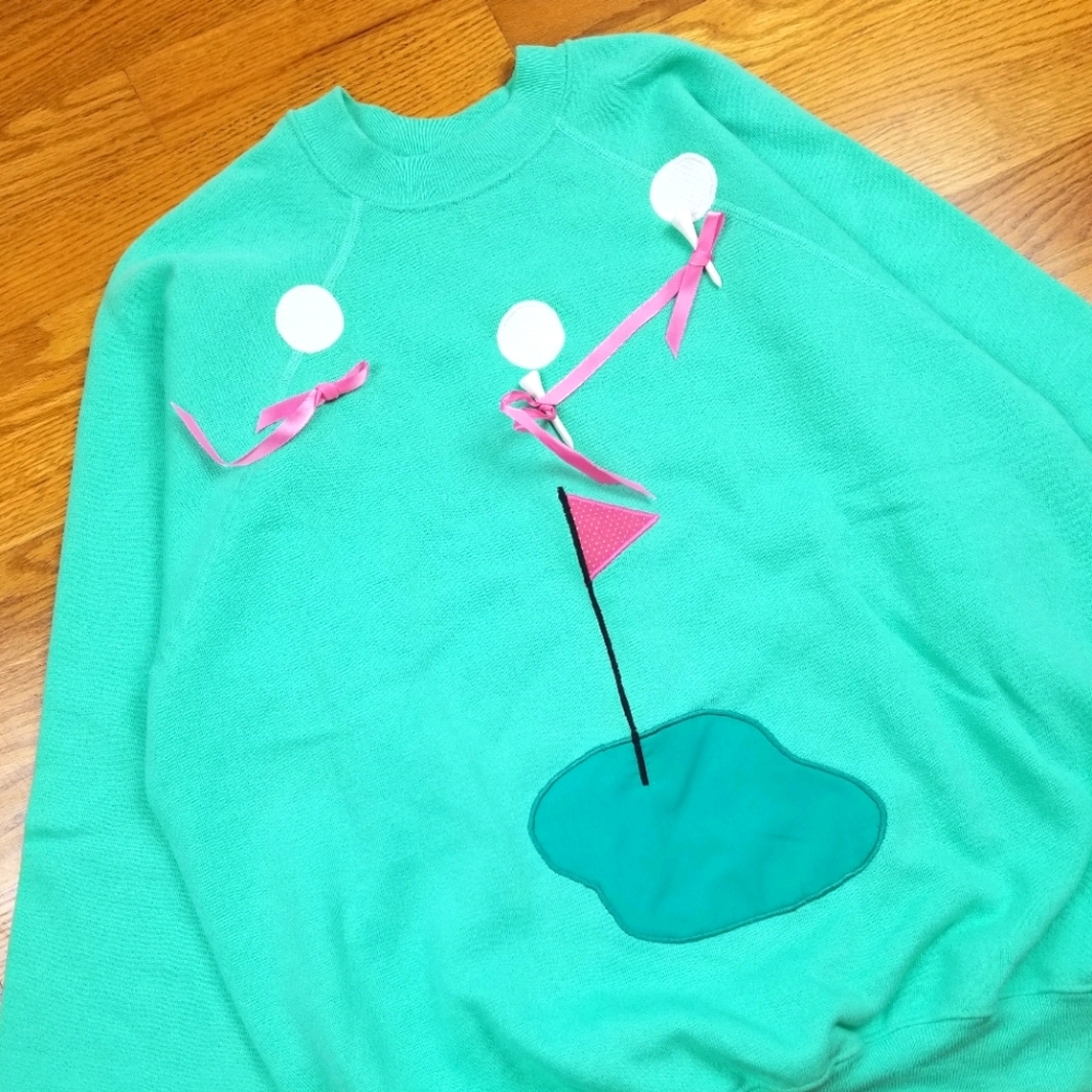 VTG 90's 80's Cute Golf Decorative Sweatshirt